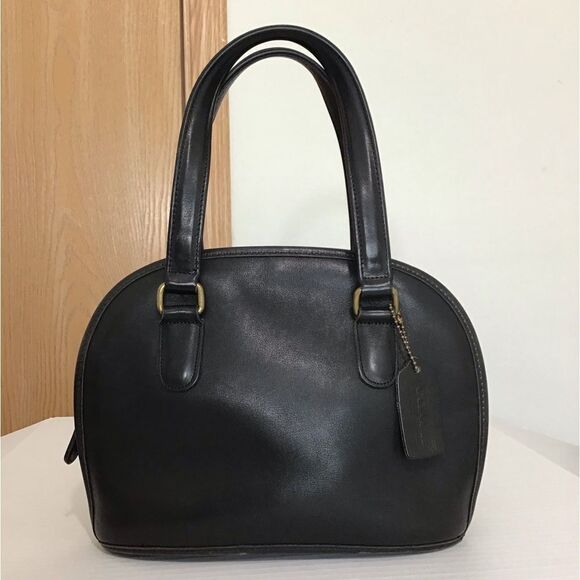 Vintage Dark Brown Coach Petit Pelham Leather Handbag - Picture 1 of 15